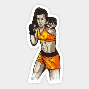 mma woman strong Sticker